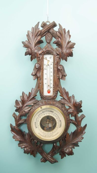 Старинный барометр-термометр e.Krauss