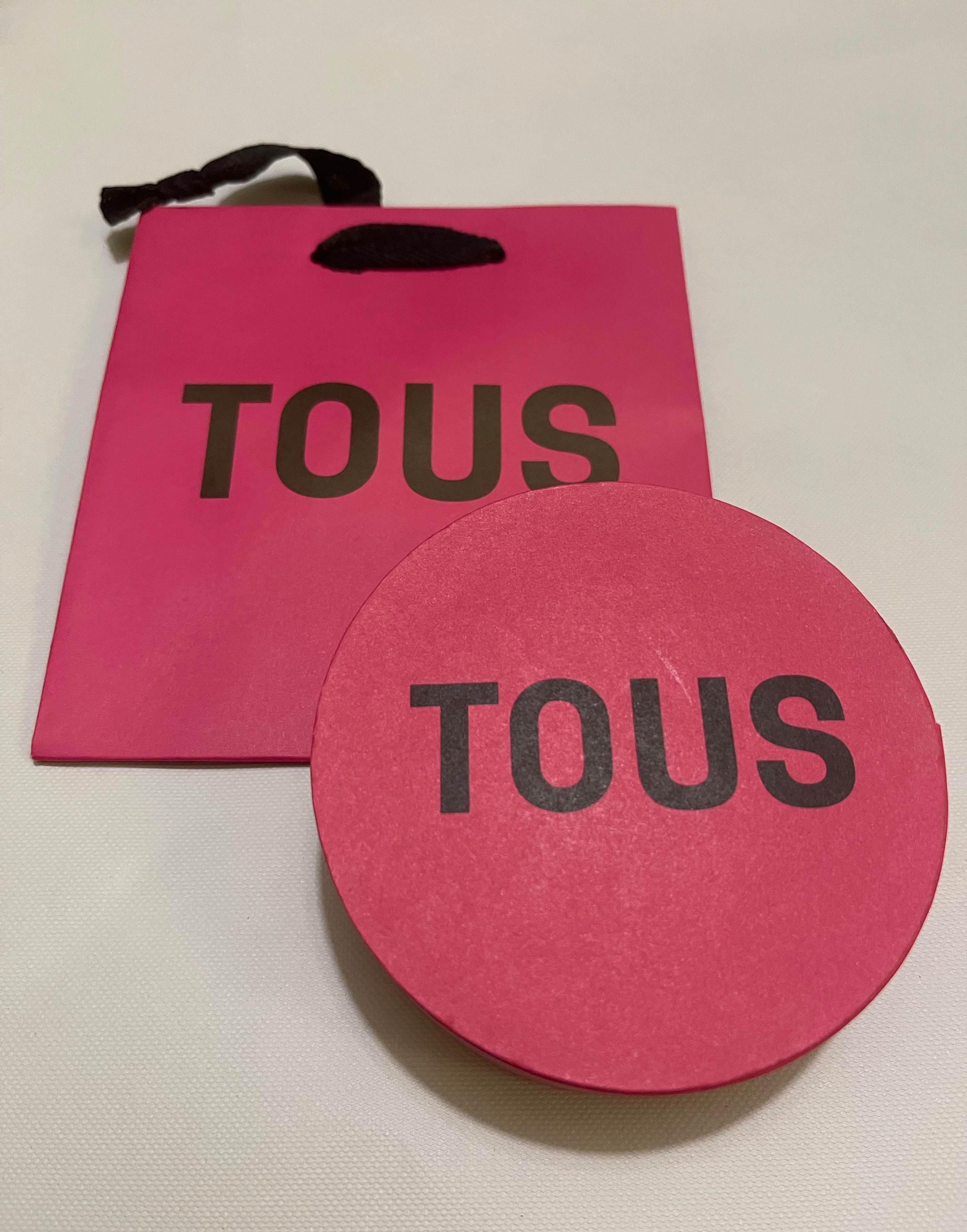 Tous pudełko intensywny róż 10 cm + torebka nowe 1 sztuka