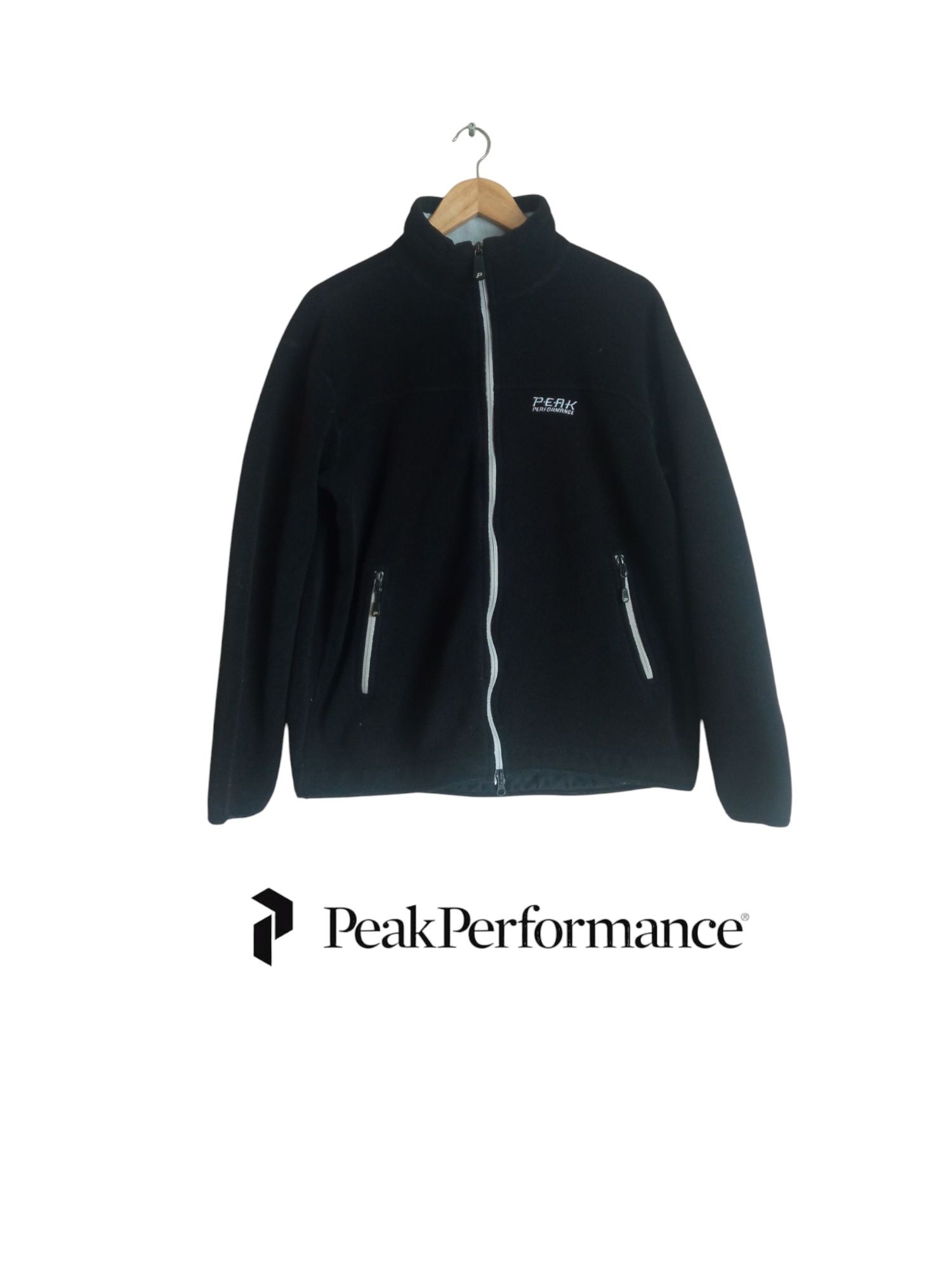 Czarna rozpinana bluza polarowa Peak Performance