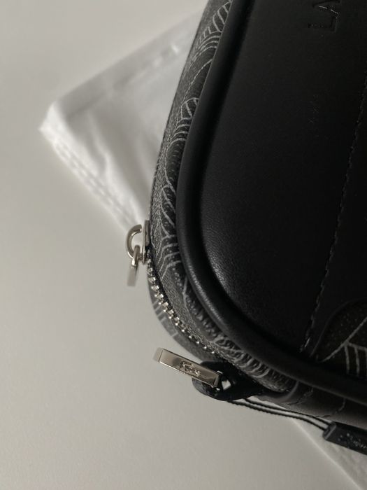 Сумка Lacoste Monogram / сумка чоловіча чорна / сумка Лакосте