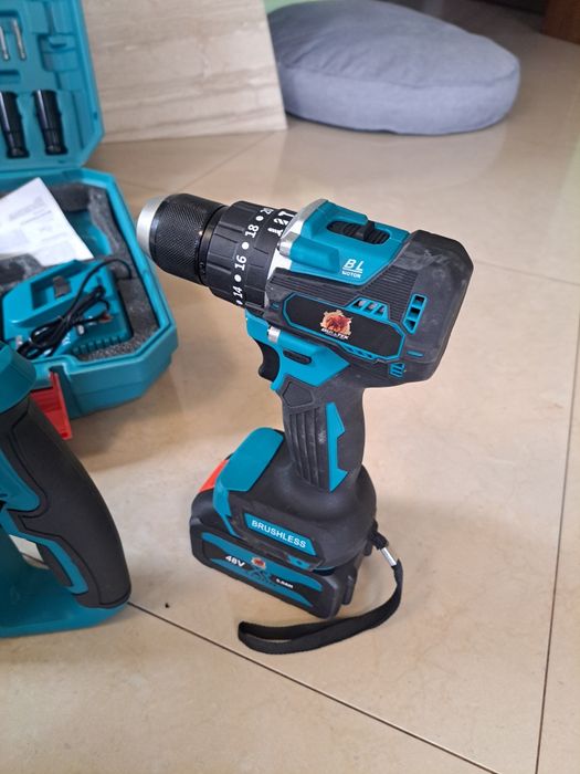 Zestaw 4szt elektronarzędzi z 3 aku 6ah Kompatybilny. MAKITY  48V SZLI