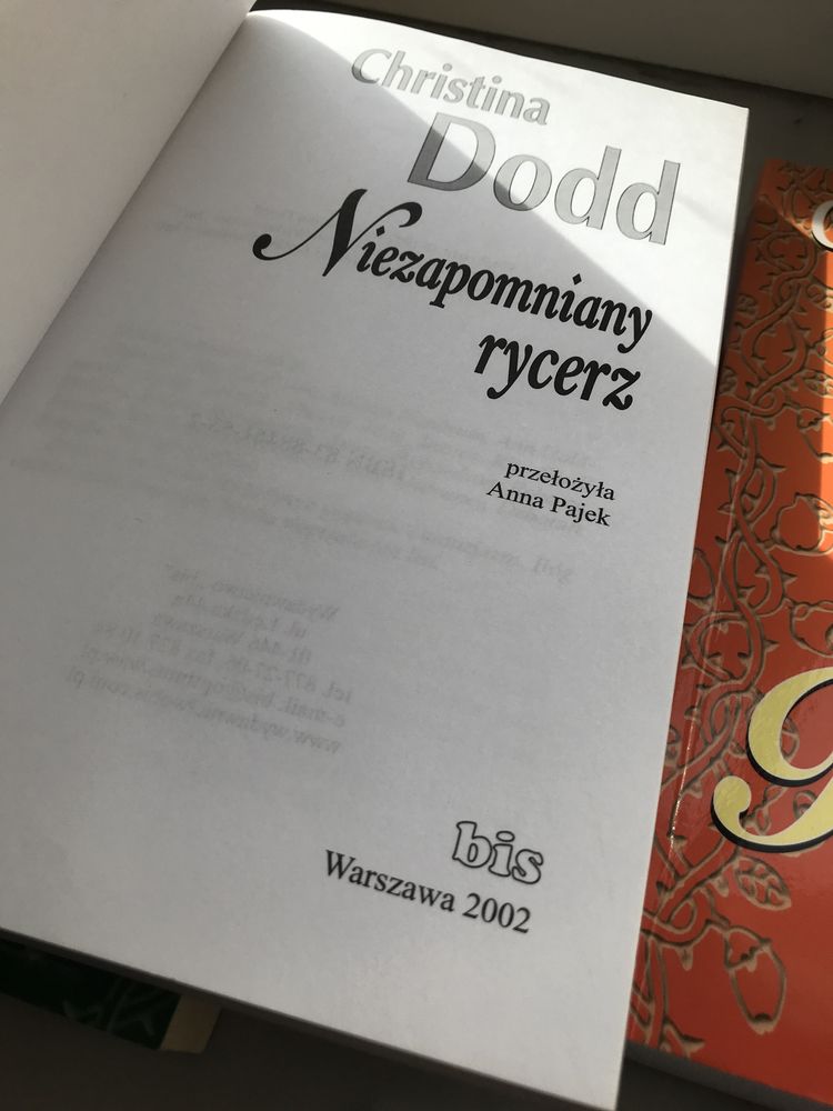 Christina Dodd- Słoneczny skarb,Niezapomniany rycerz ,Rycerz swojej ..