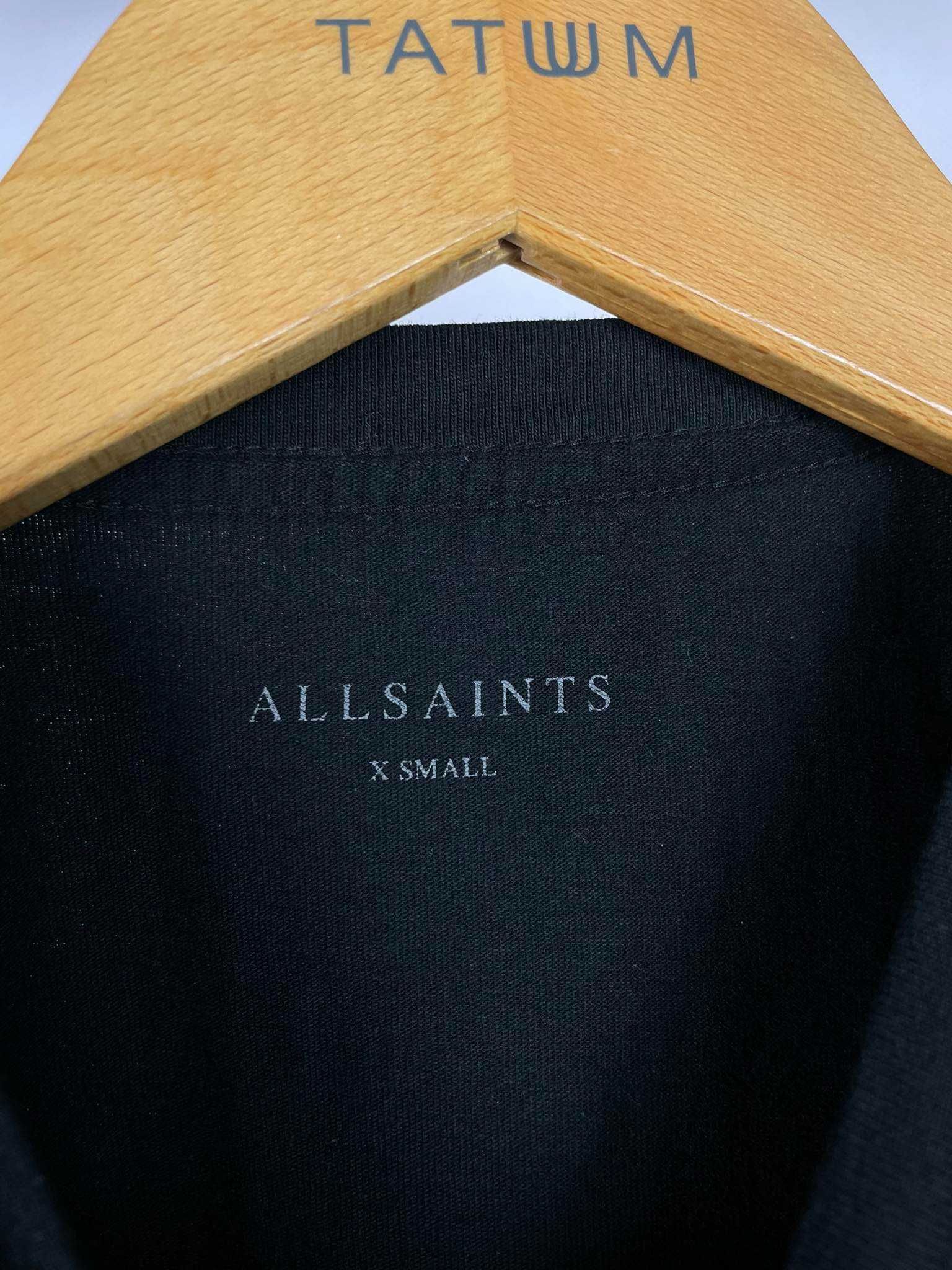 T-shirt AllSaints XS czarny gładki