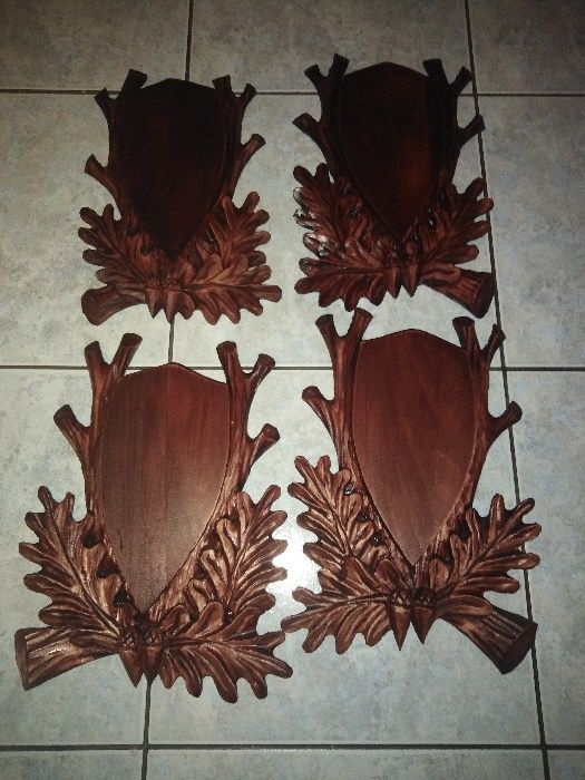 Deski,rzeźba pod poroże,rogi kozła