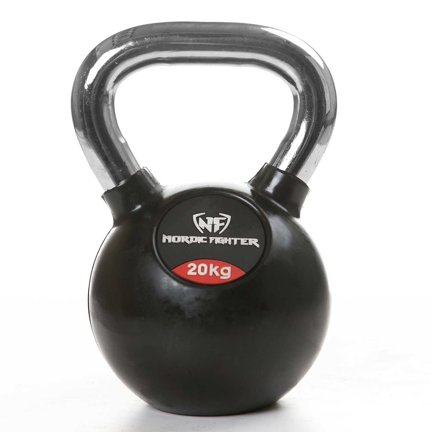 Kettlebells ogumowane z rączką chromowaną 10 kg