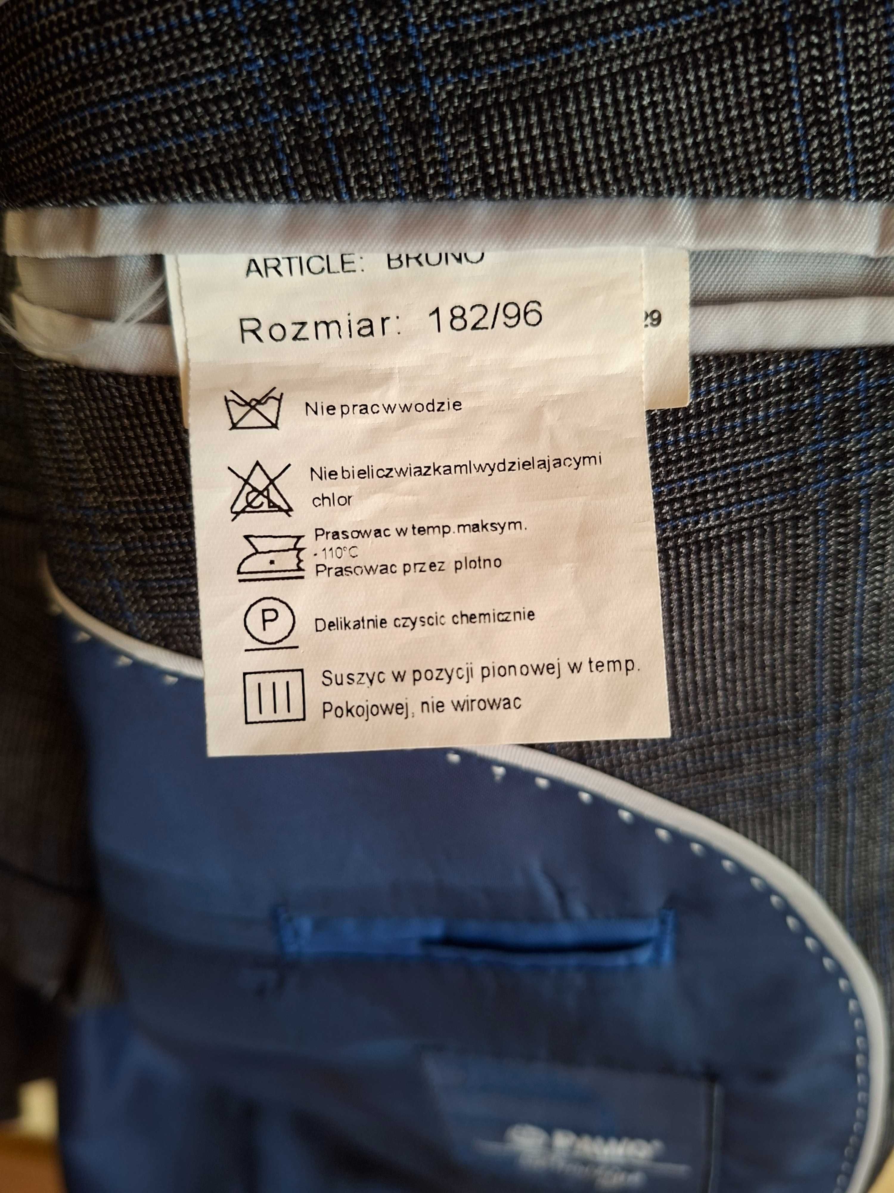 Garnitur Męski Pawo 182/96 Szary w kratkę