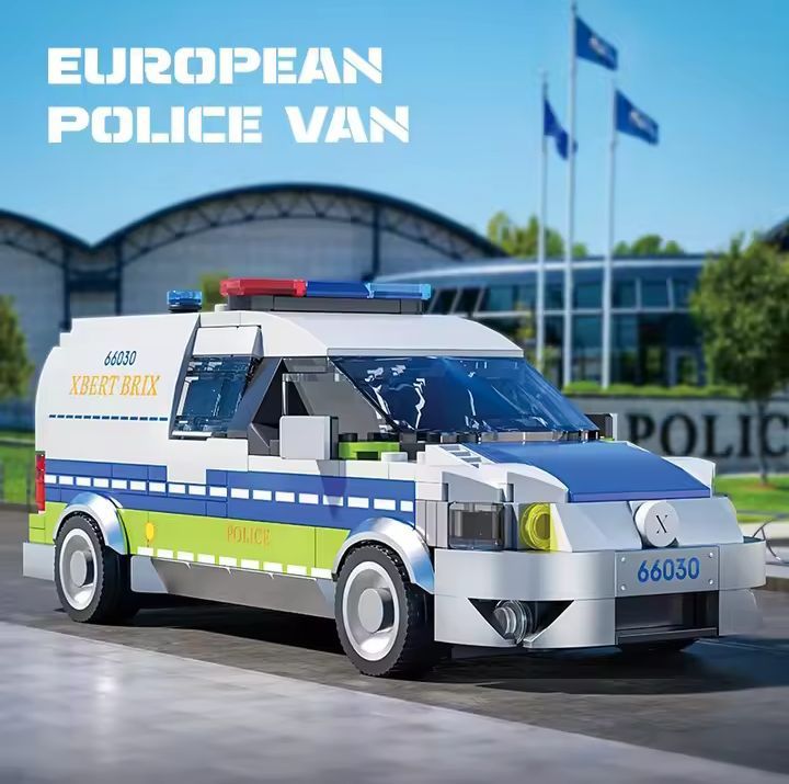 Auto policja z klocków