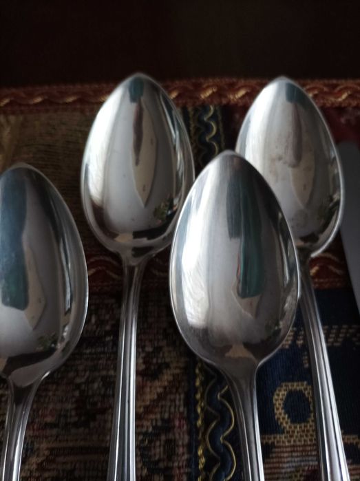 Sztućce srebrne Pr800 Piotr Łątkowski Warszawa super stan 6 osób 1400g