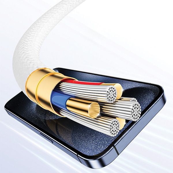 AWEI kabel CL-219T USB-C na USB-C60W biały/white iPhone 15