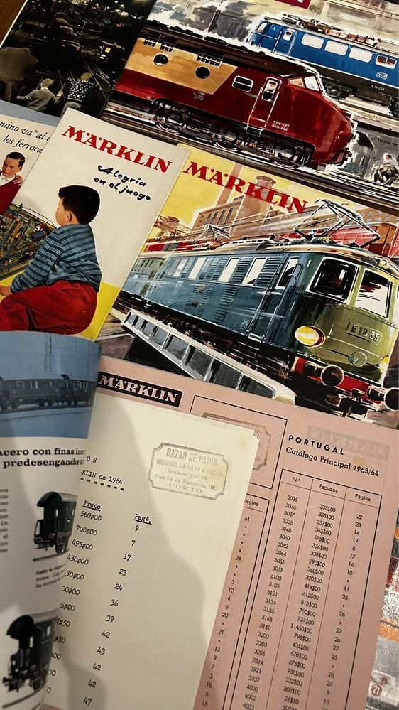 Marklin Fleischmann Rivarossi Rokal catálogos comboios locomotivas