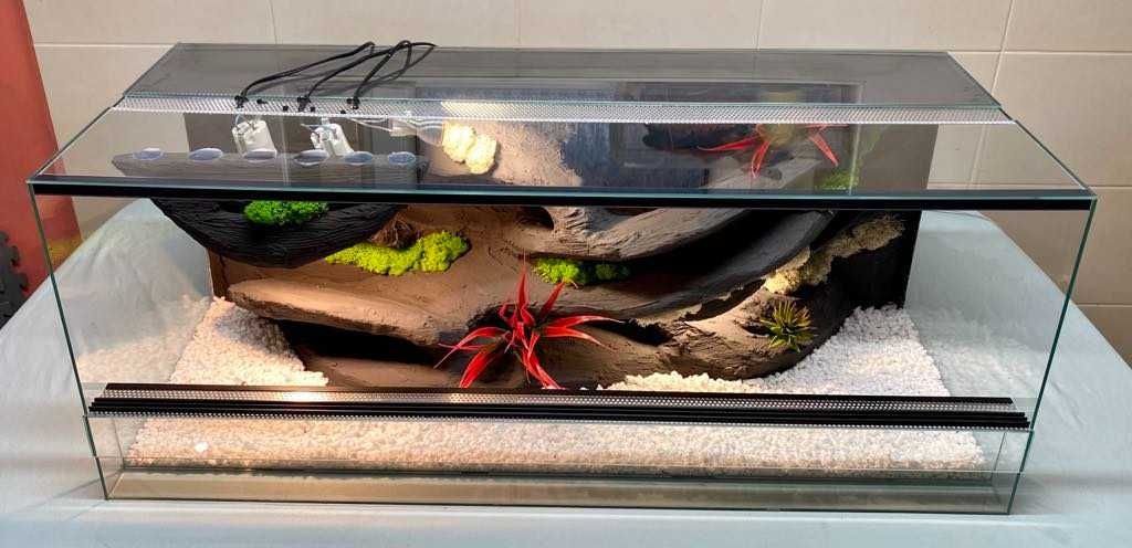 Nowe Terrarium 100x40x40 Agama Brodata, Gekon Lamparci, Jaszczurka