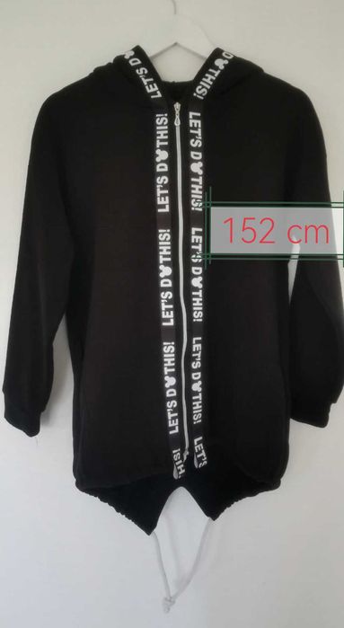Czarna bluza rozsuwana dziecięca
