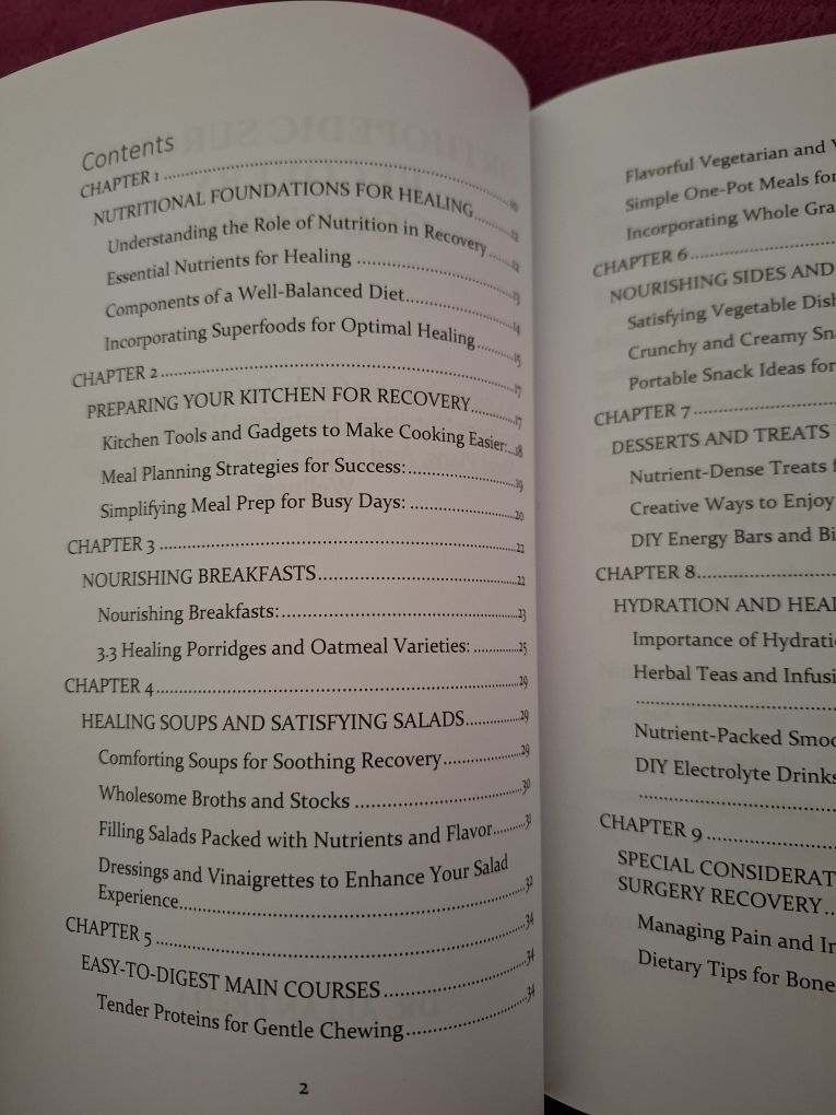 Orthopedic Surgery Recovery Cookbook - Dr. Allan Freda dieta cirurgia