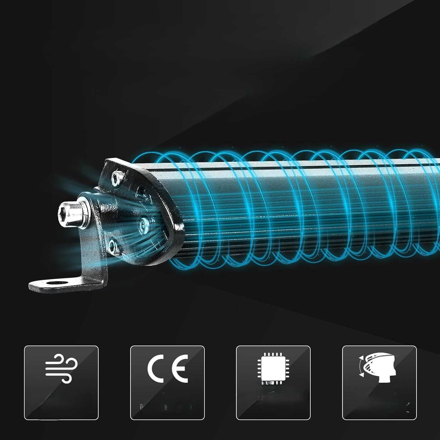 Lampa robocza oświetlenie LED  180W 6000K IP67, do pojazdów terenowych