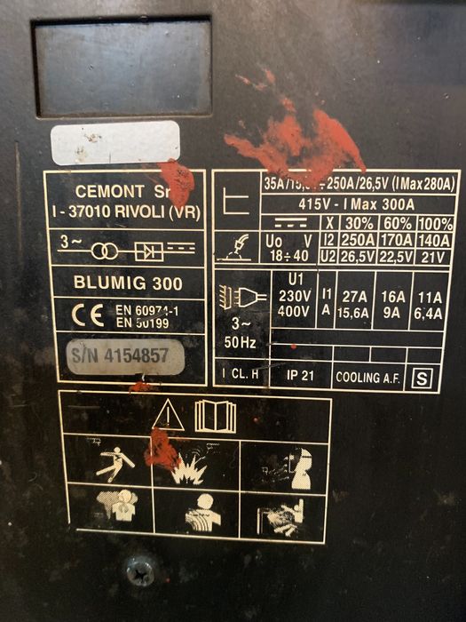 Mig/Mag Cemont blumaster 300 A z oddzielnym podajnikiem!