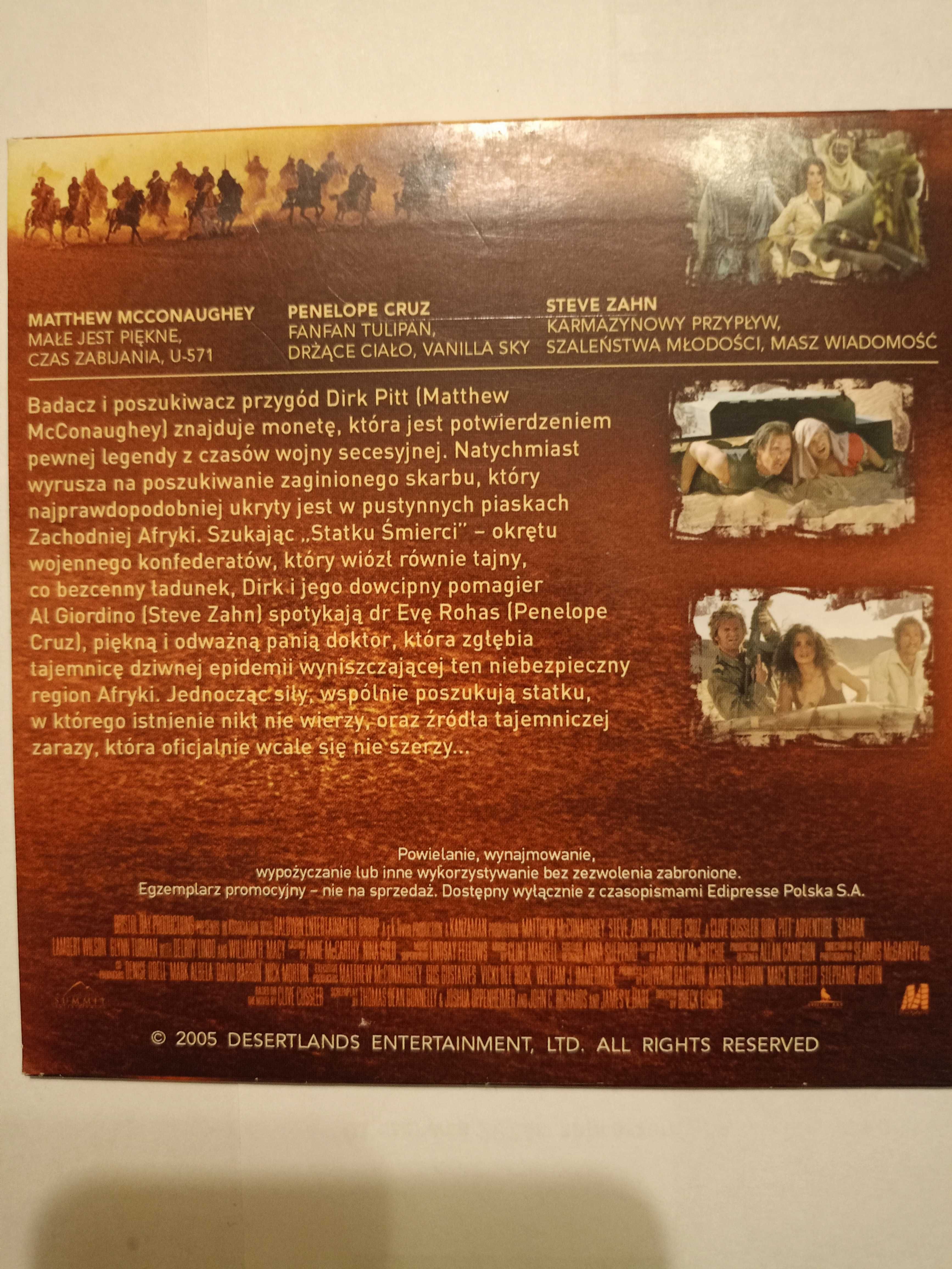 Sahara film przygodowy na dvd