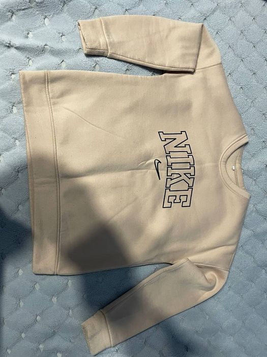 Чоловіча жіноча дитяча кофта найк Nike бежева тепла