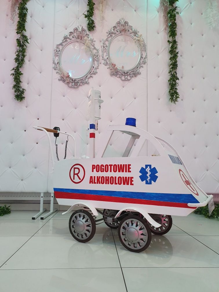 Wódkowóz Ambulans Pogotowie Alkoholowe Karetka R-ka wózek na wesele