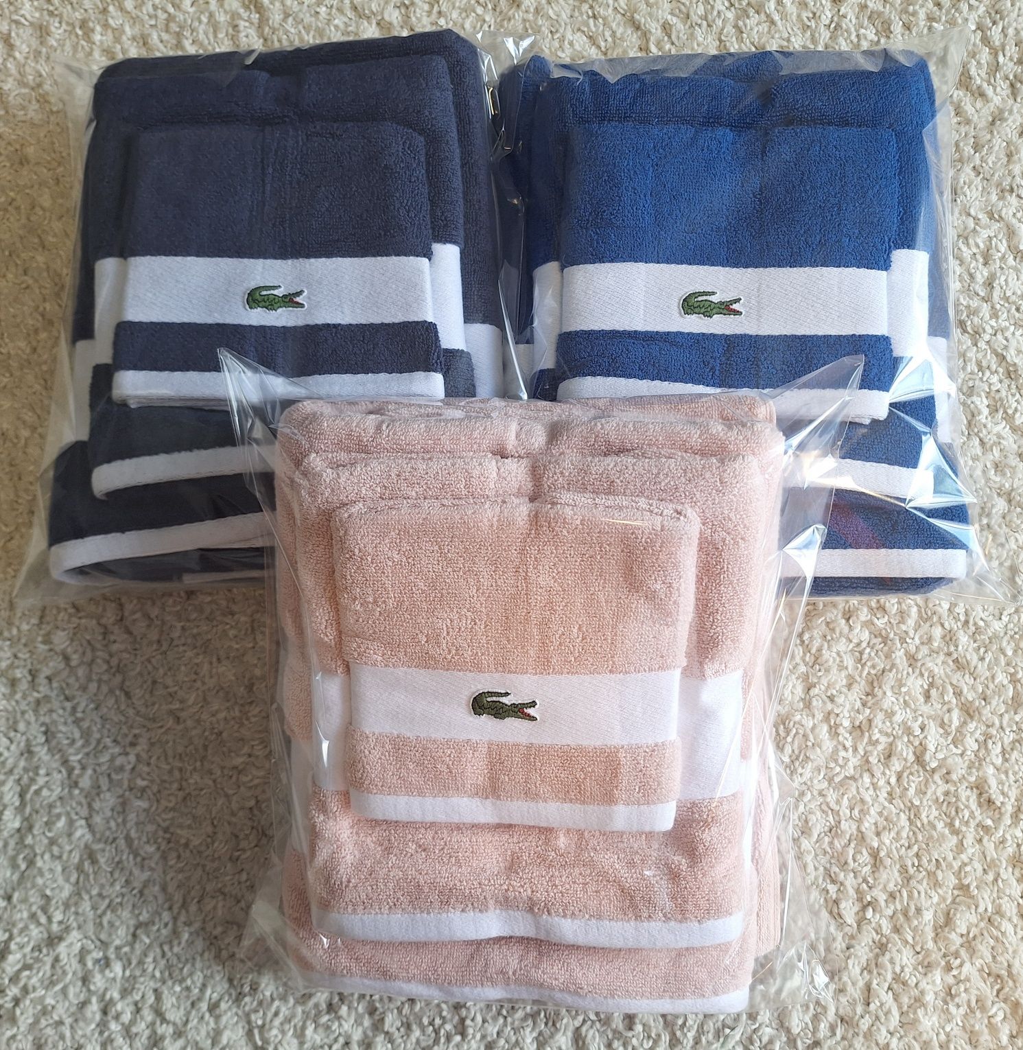 Рушник Lacoste набір з 3 штук. Оригінал.