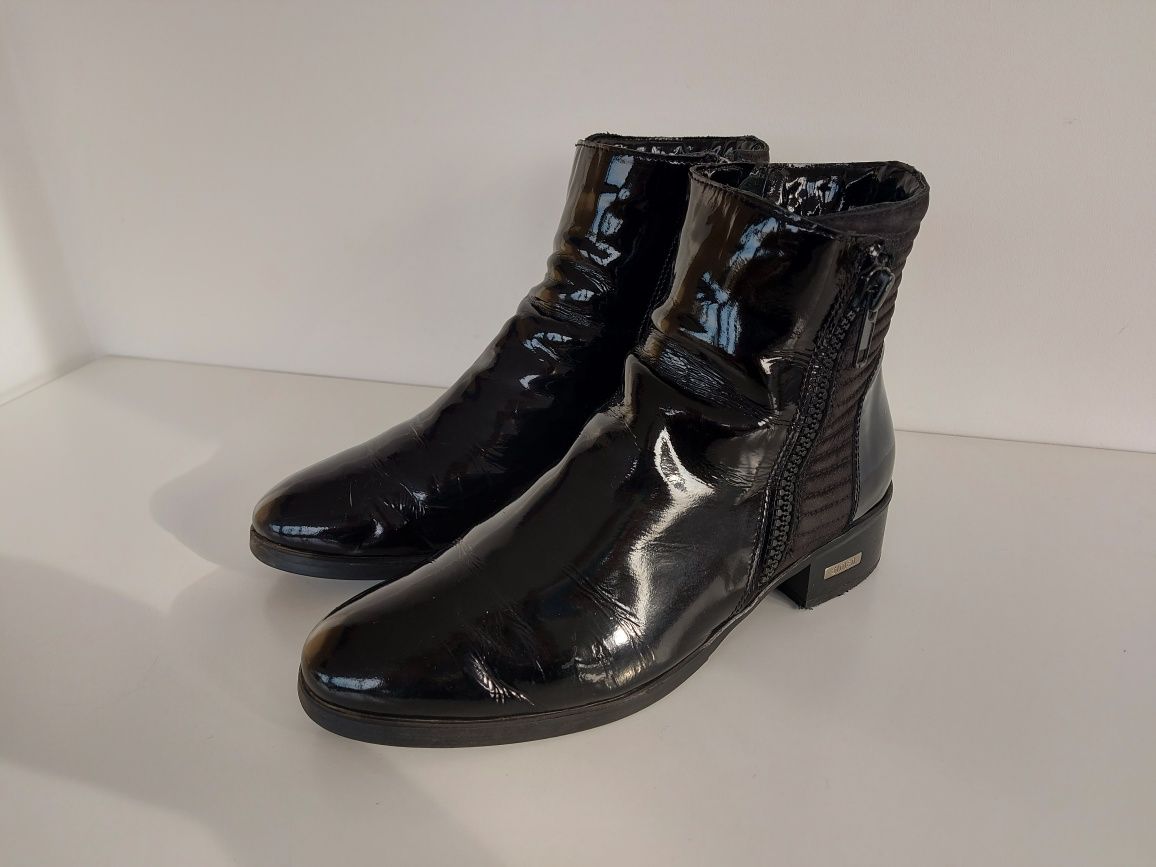 Buty botki skórzane Simen w rozmiarze 40