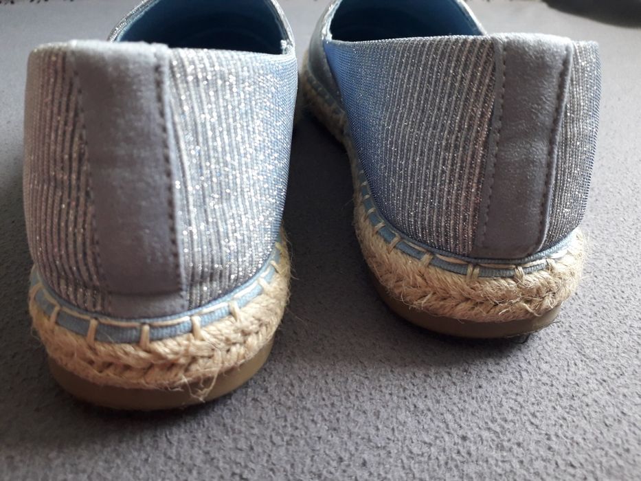 Nowe Buty półbuty espadryle baleriny błękitne roz. 38 CCC