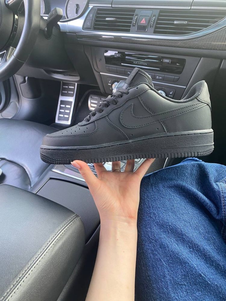 (БЕЗ ПЕРЕДОПЛАТИ) Nike Air Force 1 Black найк аір форс унісекс