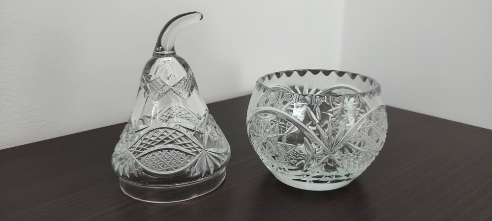 Gruszka kryształowa stary kryształ z PRL