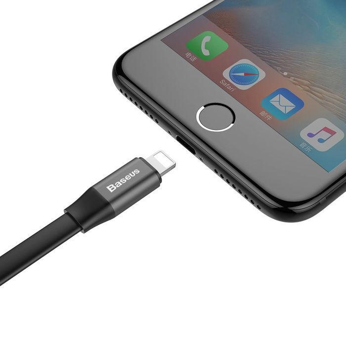 Baseus Nimble płaski kabel przewód USB / Lightning z uchwytem 2A 0,23m