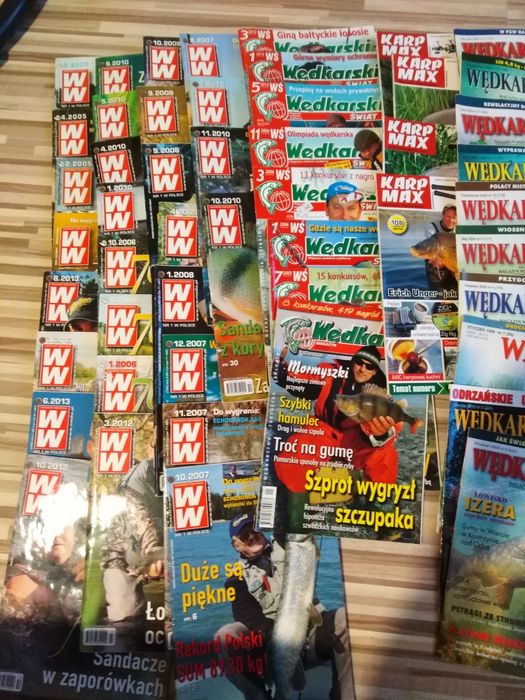 Kolekcja gazet wędkarskich