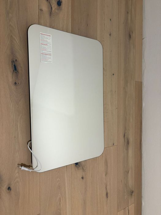 Lustro 70x46 z lampką LED nad lustro chrom
