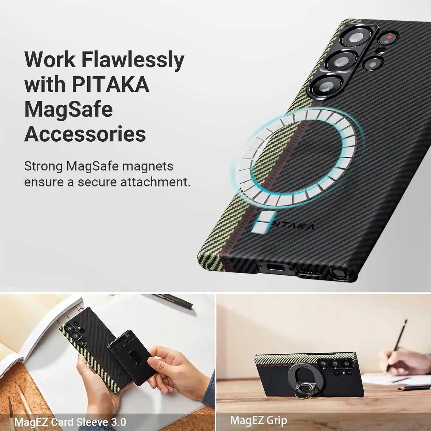 Чохол Pitaka MagEZ 3 для Samsung Galaxy S23 Ultra Overture чeхол