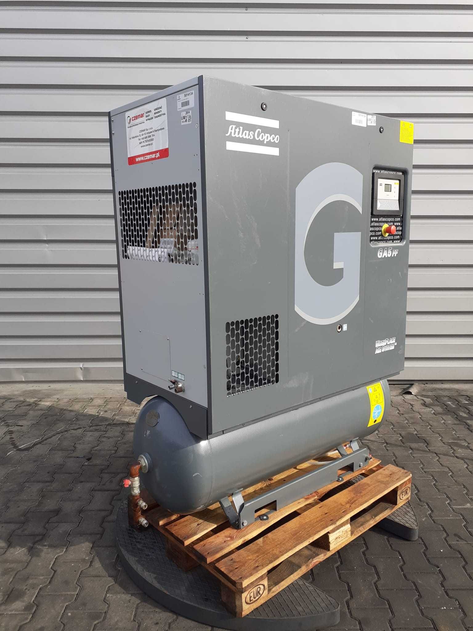 SPRAWNA! Sprężarka śrubowa ATLAS COPCO GA5FF 5,5kW 0,65m³/min S014134