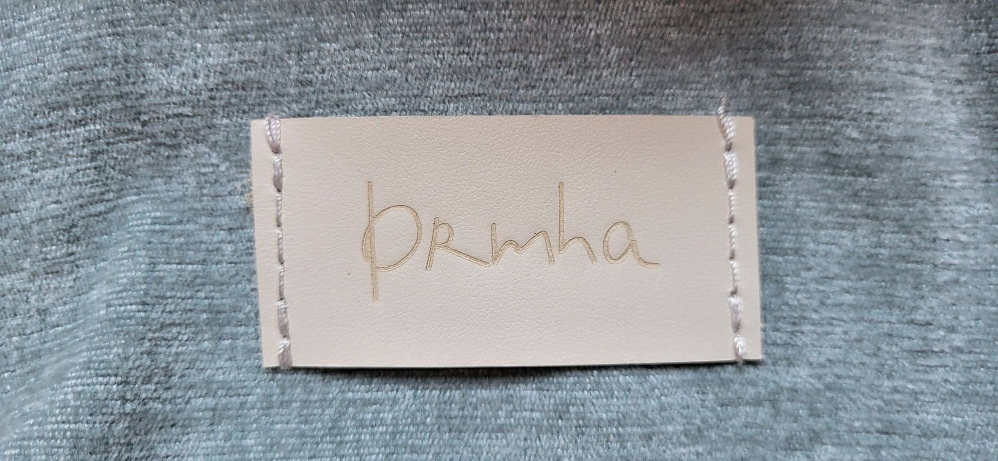 Бежевая сумка Prmha из натуральной кожи