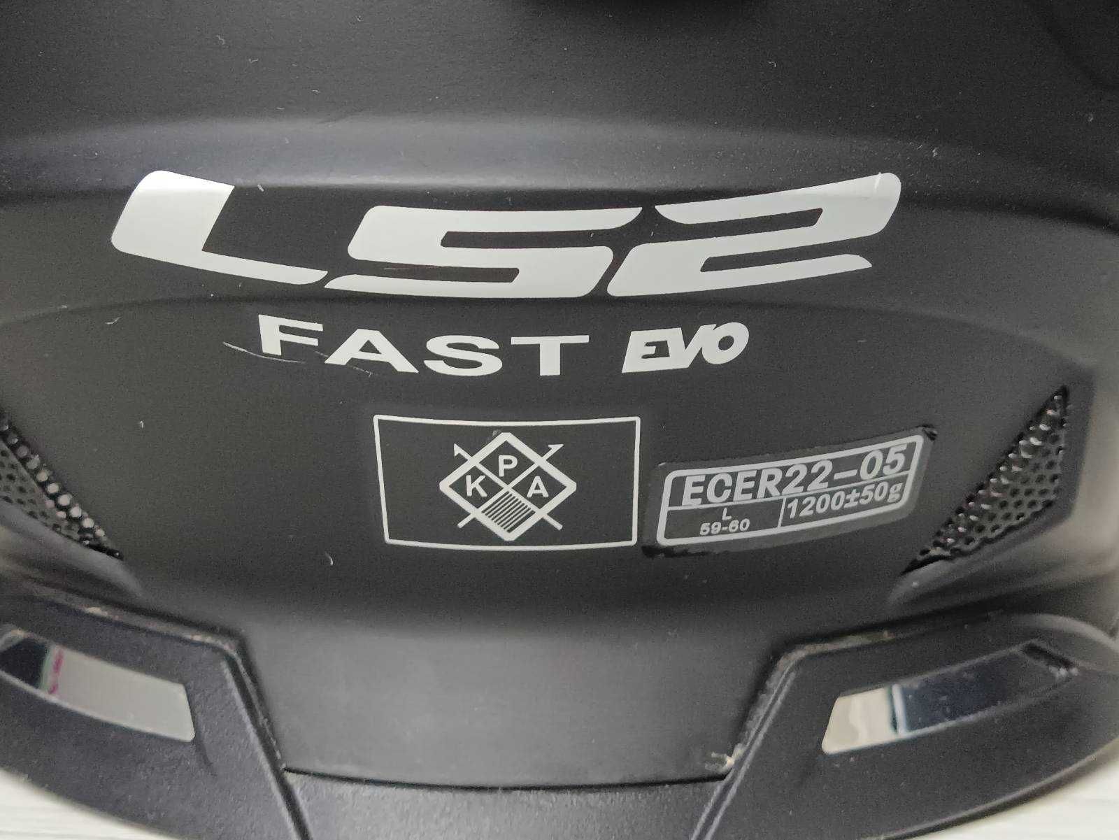Kask motocyklowy/crossowy LS2 FAST EVO r. L czarny + okulary