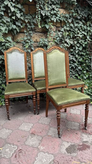 Стулья антикварные в стиле модерн, на колесиках, цена за 1 шт, Англия