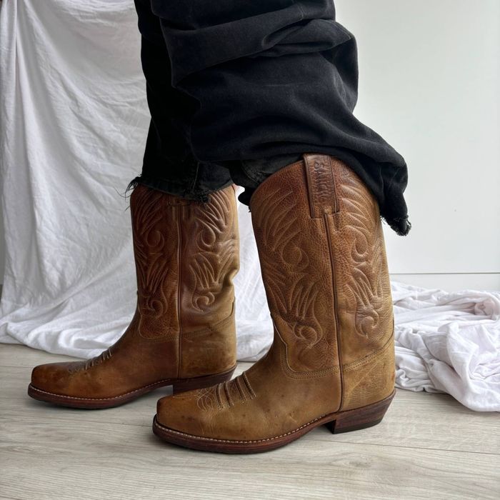 казаки козаки ковбойки шкіряні бежеві високі