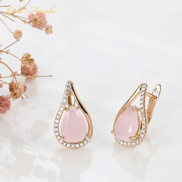 Kolczyki GF57 585RG Gold Franko