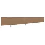 vidaXL Parawan 6-skrzydłowy z tkaniny, 800 x 80 cm, taupe