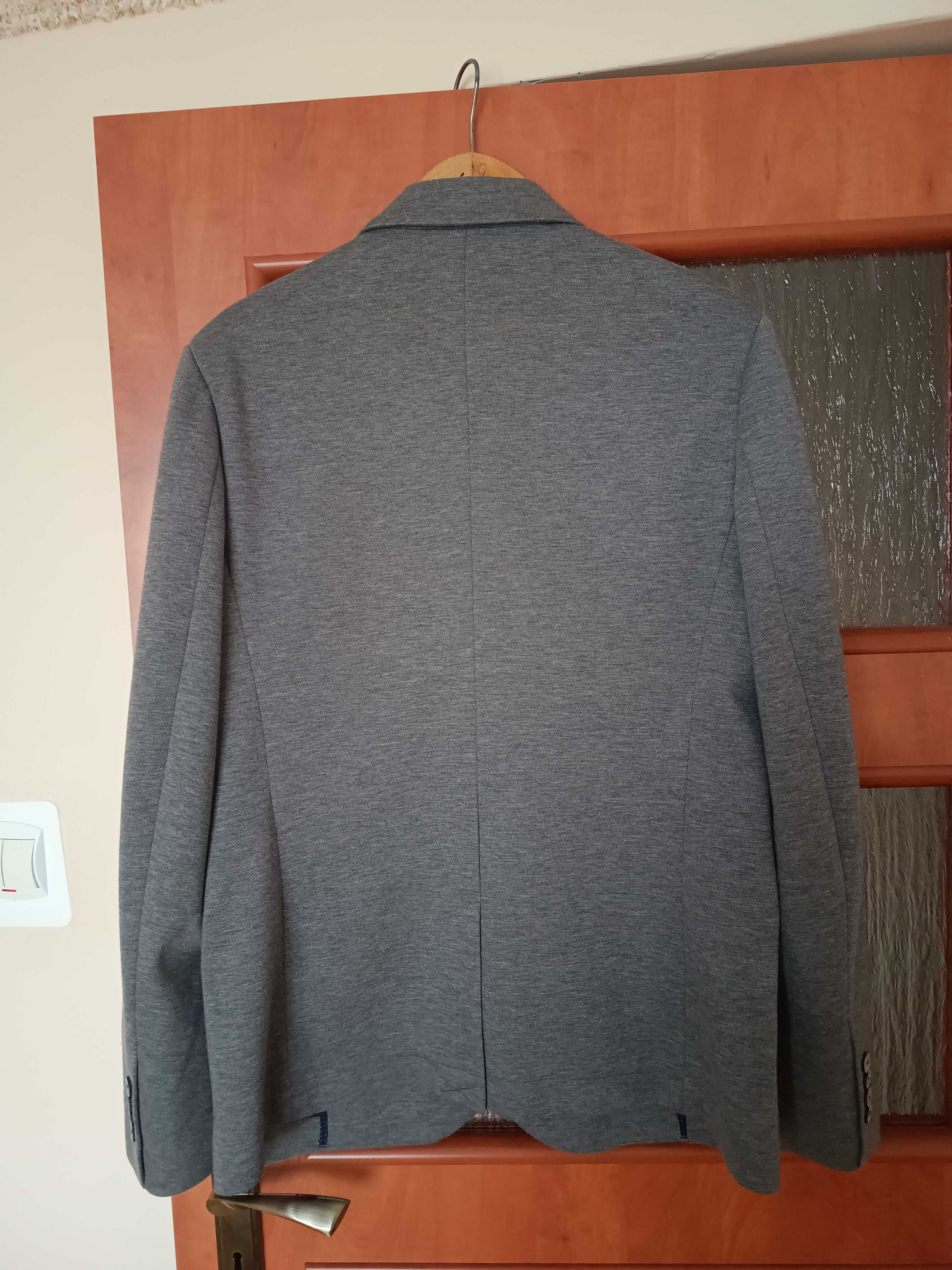 RESERVED Marynarka męska L młodzieżowa CASUAL slim fit szara JAKOŚĆ
