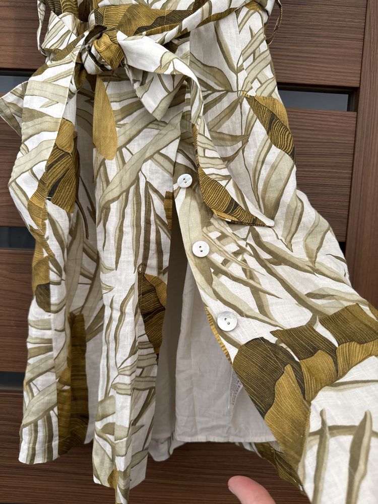 Lniana sukienka Massimo Dutti rozmiar 36, S