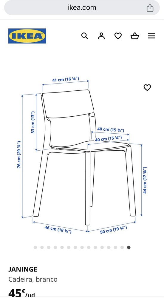 Cadeira IKEA amarela (2 unid.)