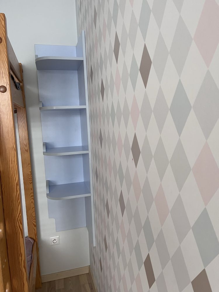 Biurko z  Szafką wiszącą z LED i krzesłem +nadstawka Super stan