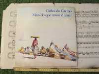 LP Disco Vinil Carlos do Carmo - Mais do que Amor é Amar - Antigo