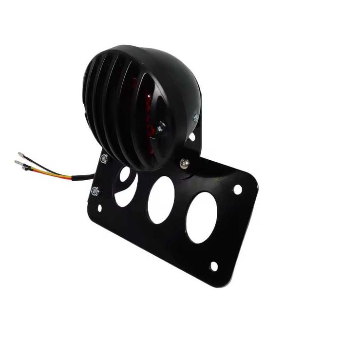 Farolim traseiro 12V suporte matrícula lateral - chopper bobber