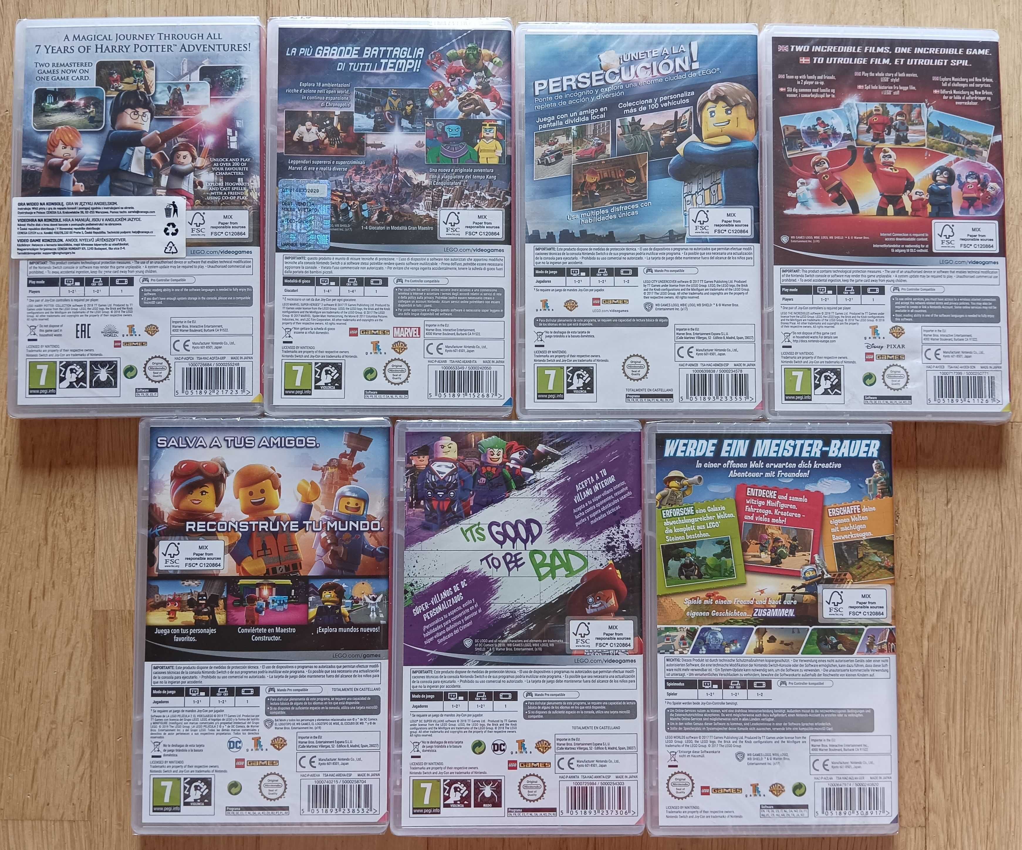 Gry z serii Lego na konsolę Nintendo Switch (w folii)