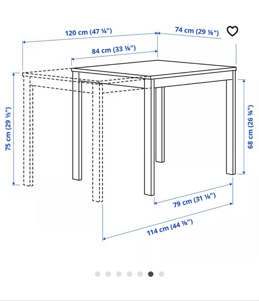 Stól rozkladany biały Ikea