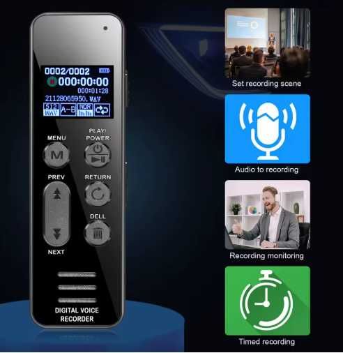 Gravador de voz digital - 64 gb