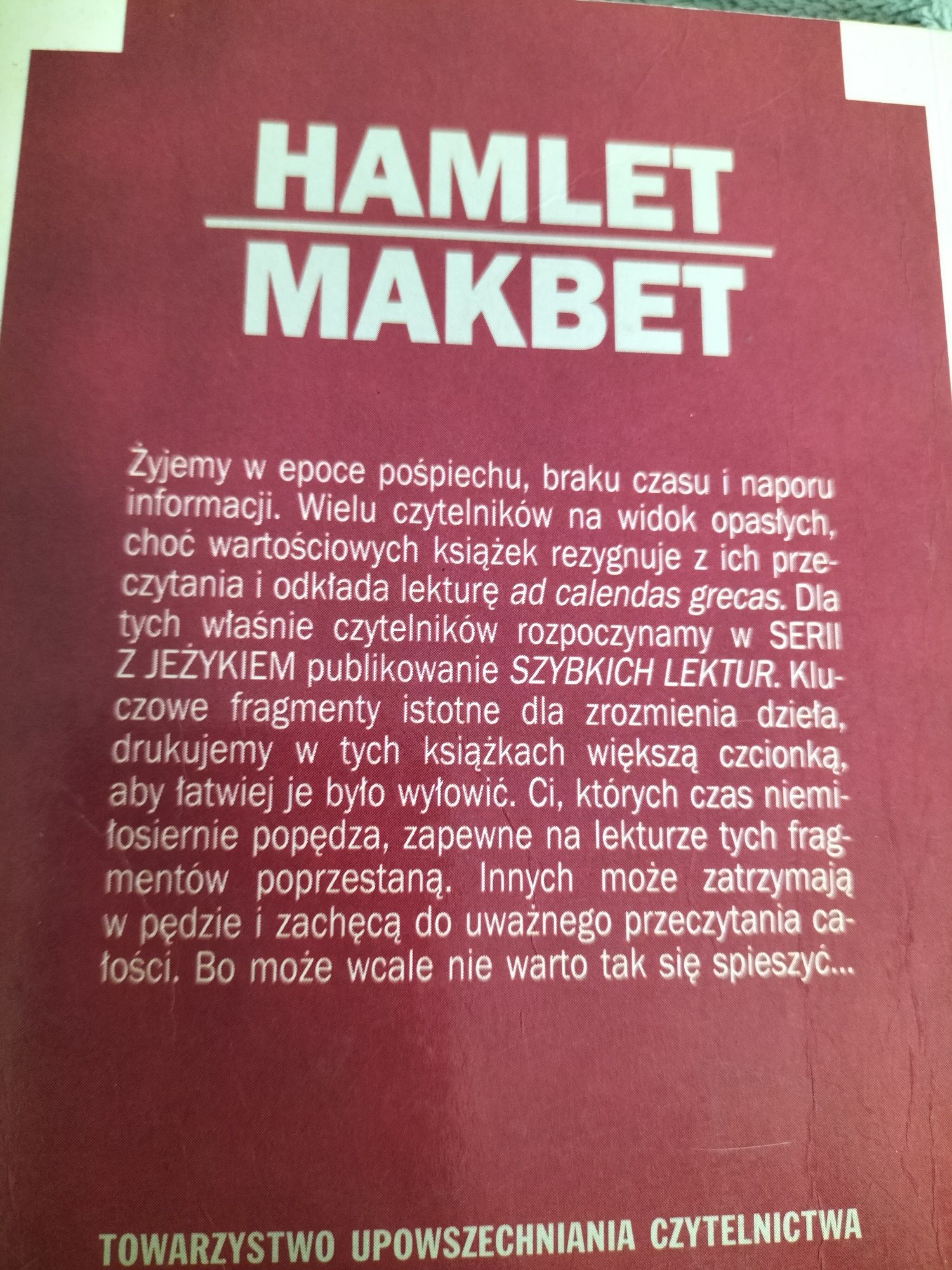 Makbet i Hamlet - seria z jeżykiem
