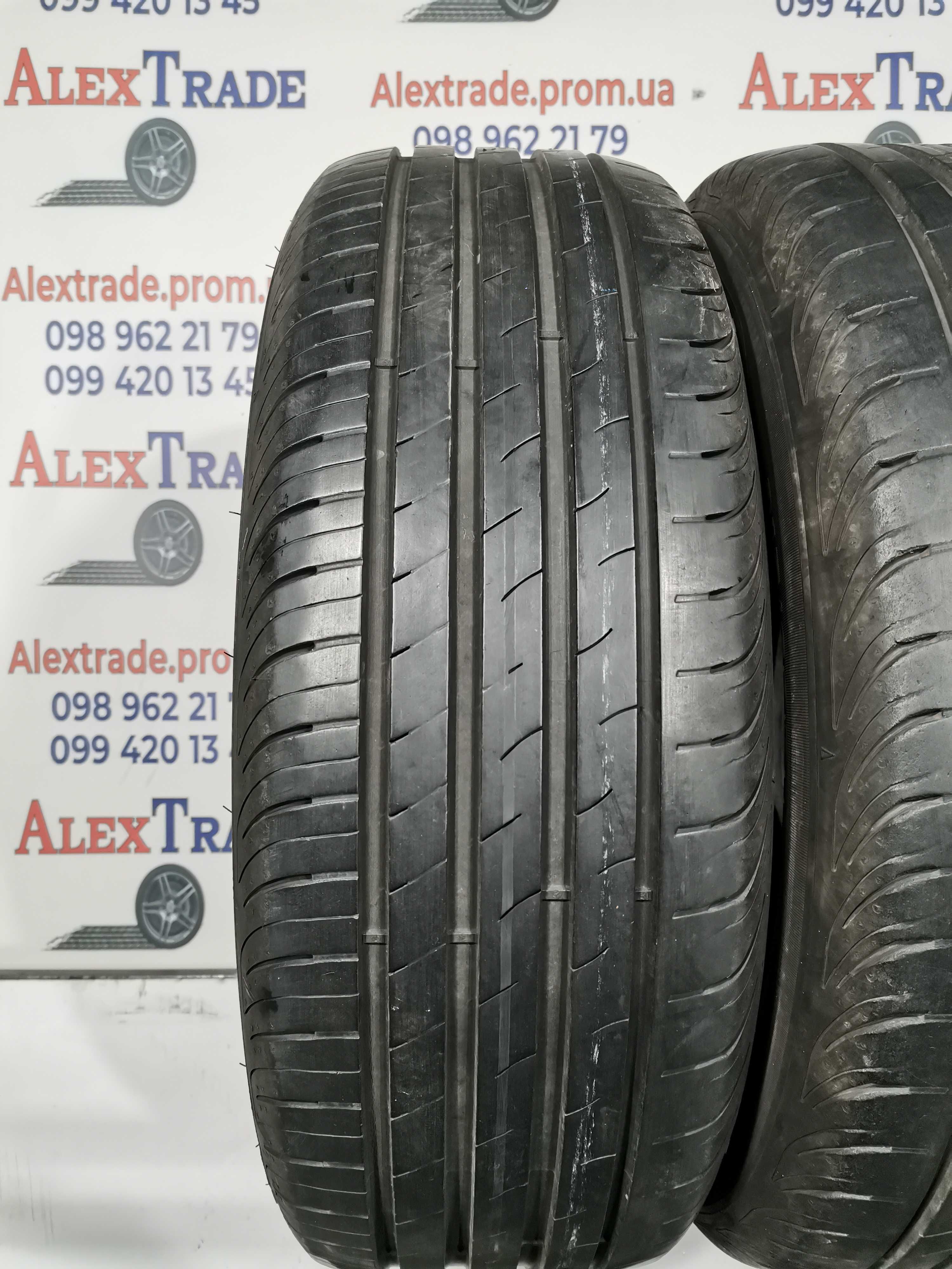 2 шт. 215/60 R17 Sava Intensa HP2 літні шини б/у, 7 мм