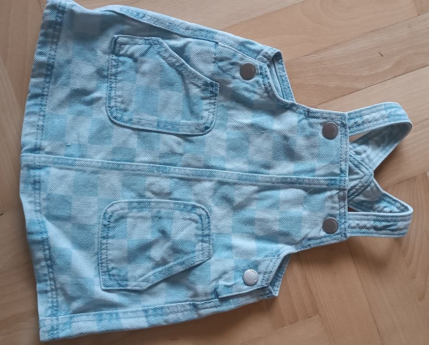 Sukienka jeansowa ogrodniczka - rozmiar 68